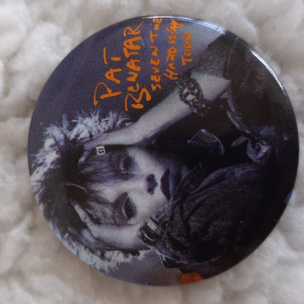 Pat Benatar vintage Seven the hard way tour pin